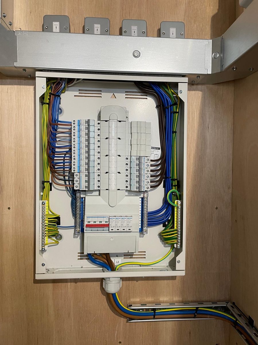 New consumer unit fitted with neat wiring